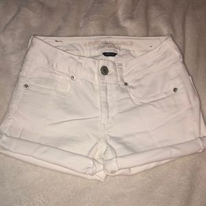 American eagle stretch midi white shorts size 2